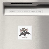 Austin Texas Cute Cartoon Cowboy Bat Magneet (Insitu (Vaatwasser))