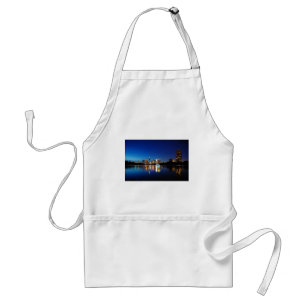 Austin Texas Downtown Night Skyline Ladybird Lake Standaard Schort