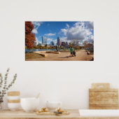 Austin Texas Downtown Skyline - Ladybird Lake Poster (Keuken)