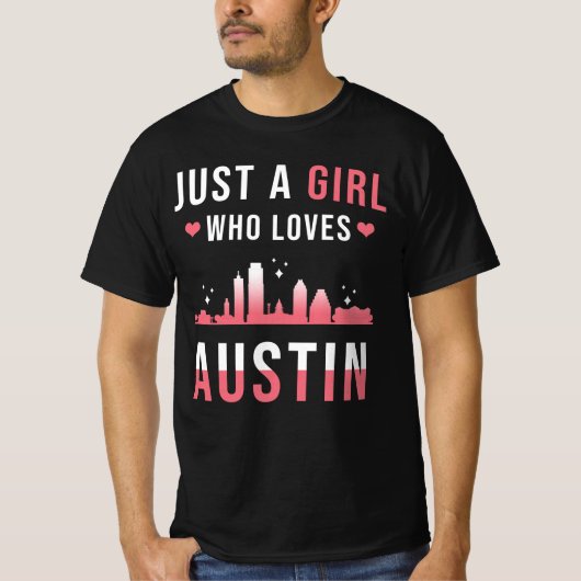 Austin Texas Girl T-shirt (Voorkant)