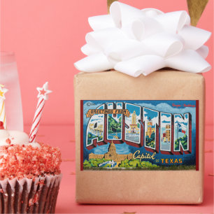 Austin, Texas Groeten Rechthoekige Sticker