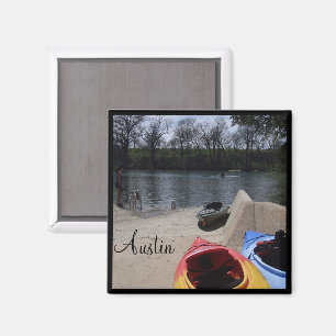 Austin Texas Ladybird Lake Kajakvaren Magneet