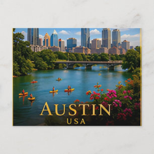 Austin Texas Live Muziek & Hill Country Cultuur 🗺 Briefkaart