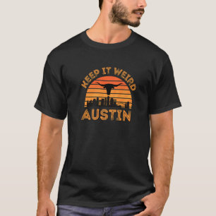 Austin Texas Longhorn Sunset Keep It Weird T-shirt