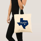Austin, Texas Map Lone Star State Capital Texan Tote Bag (Voorkant (product))