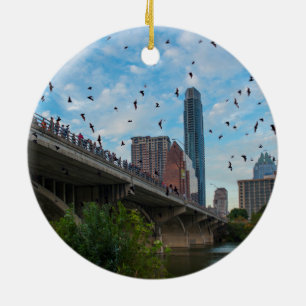 Austin, Texas met Bats Keramisch Ornament