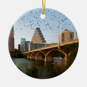 Austin, Texas met vleermuizen Keramisch Ornament