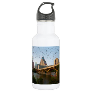 Austin, Texas met vleermuizen Waterfles
