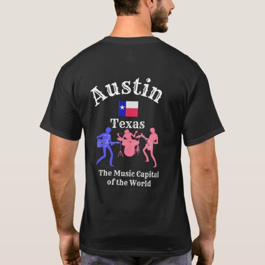 Austin Texas - Musical Capital - T-shirt (Achterkant)