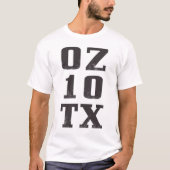 Austin, Texas OZ10TX T-shirt (Voorkant)