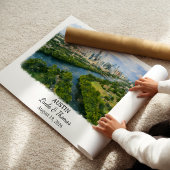 Austin Texas Poster, Aquarel, Op Maat Poster