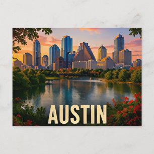 Austin Texas Riverfront Reis Souvenir Briefkaart