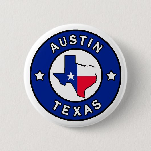Austin Texas Ronde Button 5,7 Cm (Voorkant)