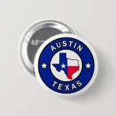Austin Texas Ronde Button 5,7 Cm (Voorkant /achterkant)