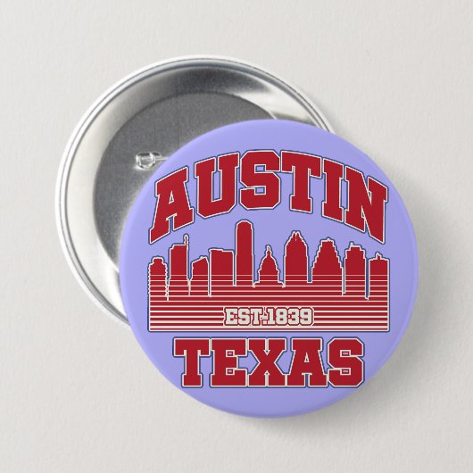 Austin, Texas Ronde Button 7,6 Cm (Voorkant /achterkant)