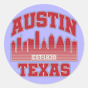 Austin, Texas Ronde Sticker