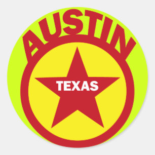 AUSTIN, TEXAS RONDE STICKER