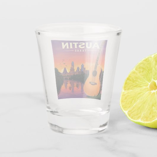 Austin Texas Shot Glas (Achterkant)