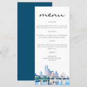 Austin Texas Silhouette Menu (Voorkant / Achterkant)