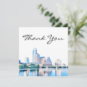 Austin Texas Skyline Carte de remerciements (Debout devant)