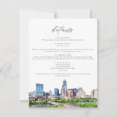 AUSTIN TEXAS Skyline Détails Insérer une carte (Devant)