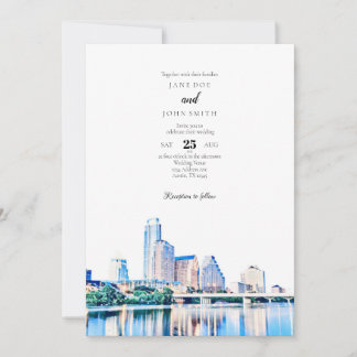 Austin Texas Skyline Faire-part de mariage