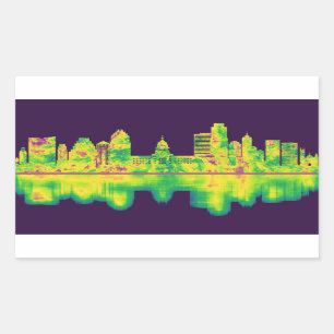 Austin Texas Skyline Rechthoekige Sticker
