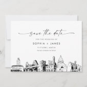 Austin, Texas Skyline Wedding Enregistrer la carte (Devant)
