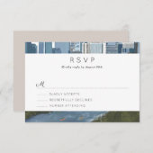 Austin Texas Skyline Wedding RSVP (Devant / Derrière)