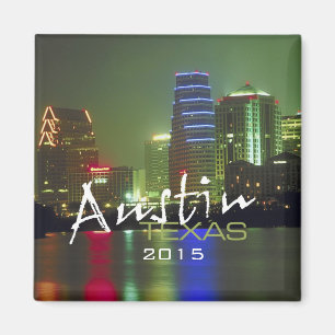Austin Texas Souvenir Fridge Magnet Change Year Magneet