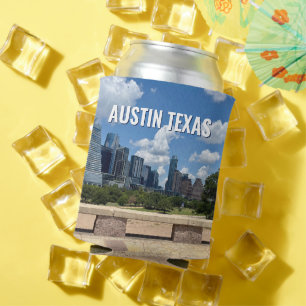 Austin Texas Stadssilhouet Fotografie Blikjeskoeler