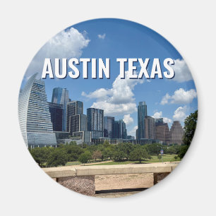Austin Texas Stadssilhouet Fotografie Magneet