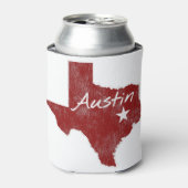 Austin Texas State Star Blikjeskoeler (Blikje Voorkant)