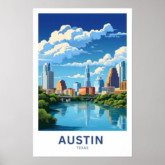 Austin Texas Travel Print (Voorkant)
