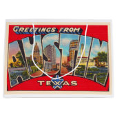Austin Texas TX Briefkaart met grote letters Groot Cadeauzakje (Voorkant)