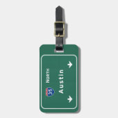 Austin Texas tx Interstate Highway Freeway Road : Bagagelabel (Voorkant verticaal)