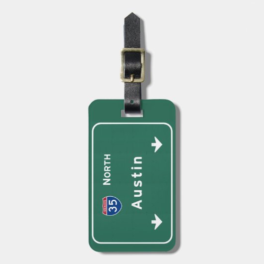 Austin Texas tx Interstate Highway Freeway Road : Bagagelabel (Voorkant verticaal)