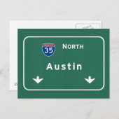Austin Texas tx Interstate Highway Freeway Road : Briefkaart (Voorkant / Achterkant)