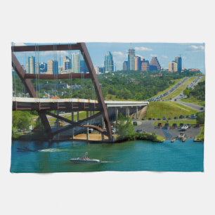 Austin, Texas vanaf 360 Bridge Theedoek