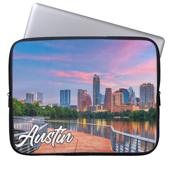 Austin, Texas, Verenigde Staten Laptop Sleeve (Voorkant)