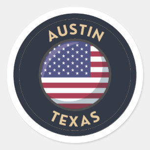 Austin Texas - Verenigde Staten van Amerika Texas Ronde Sticker