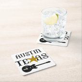 Austin Texas Vierkante Kartonnen Onderzetter (Insitu)