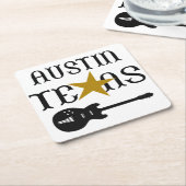 Austin Texas Vierkante Kartonnen Onderzetter (Schuin)