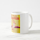 Austin Texas vintage reisposter Koffiemok (Voorkant rechts)