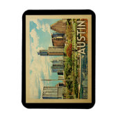 Austin Texas Vintage Travel Magneet (Verticaal)