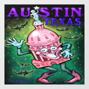 Austin Texas Window Cling Raamsticker