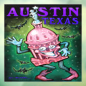 Austin Texas Window Cling Raamsticker (Vel 3)