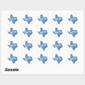 Austin, Texas Wood Grain Vierkante Sticker (Vel)