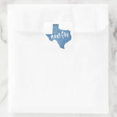 Austin, Texas Wood Grain Vierkante Sticker (Tas)