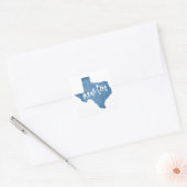 Austin, Texas Wood Grain Vierkante Sticker (Envelop)